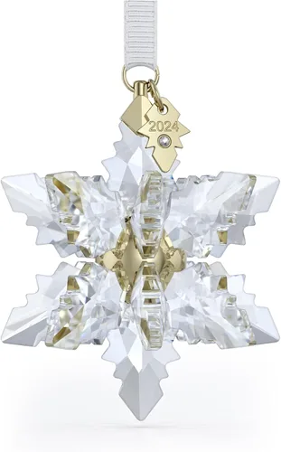 Vista 14 de Swarovski Juego de Adornos de Copo de Nieve de Edición Anual, Cristales Blancos, Parte de la Colección de Edición Anual