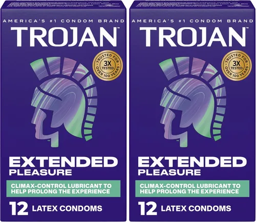 Vista 9 de TROJAN Condones de placer extendido, condones TROJAN 12