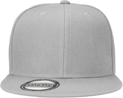 Vista 4 de Gorra clásica Snapback estilo Hip Hop plana en blanco, color sólido, tamaño ajustable