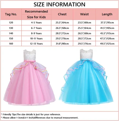 Vista 7 de HOIZOSG - Vestido de fiesta de Navidad con forma de unicornio para niñas con lazo, vestido de fiesta de Halloween, vestido de fiesta de Navidad