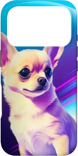 Vista 30 de Chihuahua Dog Retro Rainbow para Chihuahua Dog Lovers Case para iPhone 17
