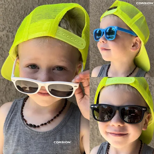 Vista 27 de Lentes de sol polarizados de goma elastómero termoplástico (TPEE) flexible, para niñas y niños de 3 a 9 años