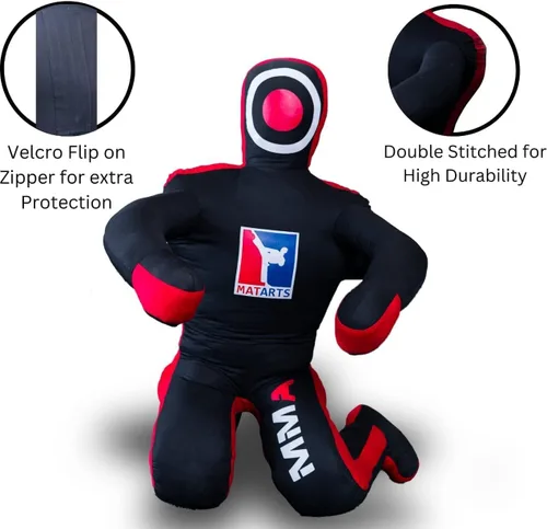 Vista 4 de MMA Grappling Punching Maniquí en posición sentada para niños y adultos – Deportes de combate BJJ Jiu Jitsu Judo Karate Taekwondo Wrestling Buddies