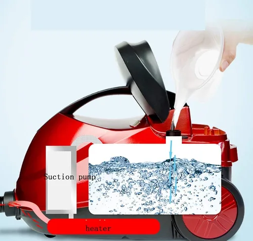 Vista 7 de Limpiador de vapor a presión de alta temperatura Máquina de limpieza portátil para el hogar multifuncional Aire acondicionado Lampblack máquina Rojo