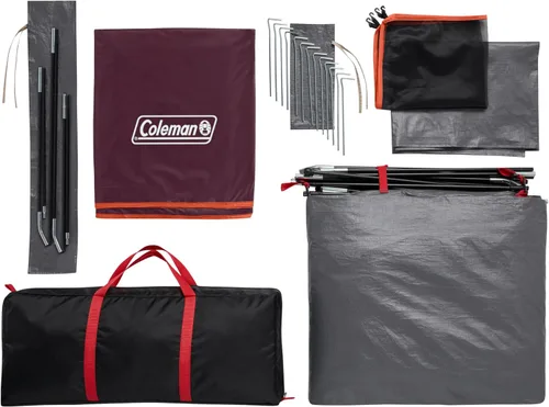 Vista 7 de Coleman Skydome Camping Tent with 5 Minute Setup, 2/4/6/8 Person Weatherproof Tent with Rainfly & Carry Bag, 20% More Headroom Than Traditional
