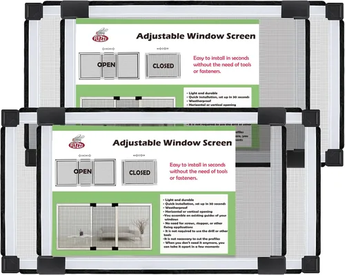 Vista 14 de FLYZZZ - Protector ajustable, deslizable y expansible para ventanas con marco de aluminio con dos modos de colocación, horizontal