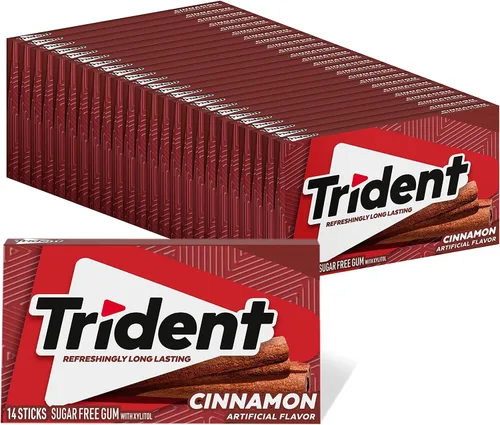 Vista 19 de Trident Chicle de menta verde sin azúcar, a granel, 24 paquetes de 14 piezas (336 piezas en total)