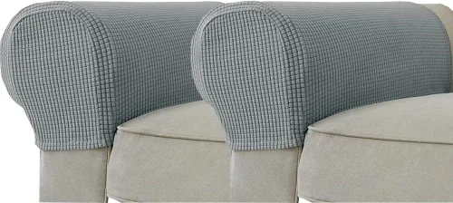Vista 14 de Funda para reposabrazos, protector de muebles, fundas elásticas para brazos de sofá, funda lavable para sillón, funda de brazo para sofá, silla