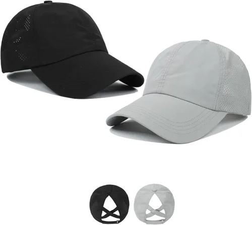 Vista 31 de Gorra de béisbol de ala corta, ajustable, de ala corta, para entrenamiento, pesca, atletismo, para correr