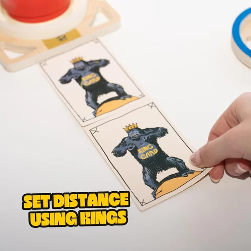 Vista 4 de King Pong - Juego de mesa original para niños, adolescentes y adultos 1-4 jugadores Juego basado en habilidades Muchas formas de jugar Juego