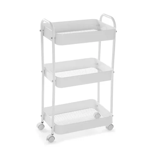 Vista 2 de Carro de Cocina Versa Blanco 30 x 76 x 46 cm Hierro