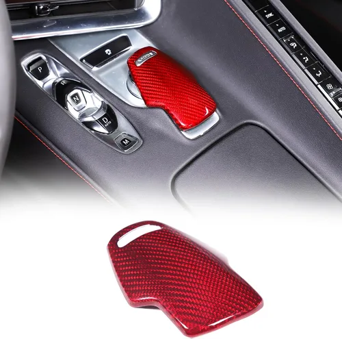 Vista 9 de Cubierta de protección de la cabeza de la perilla de la palanca de cambios, ABS, 1 unidad compatible con Corvette C8 Stingray 2020 2021 2022 2023