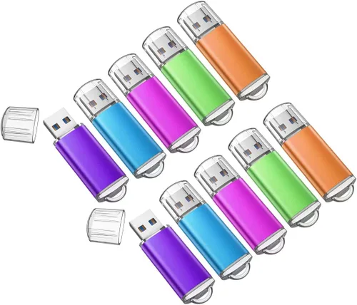 Vista 9 de K&ZZ Unidad flash USB de 4 GB, paquete de 5 unidades USB 2.0, unidades flash USB 2.0 de fácil almacenamiento, unidad de pulgar 4G Gig Stick Zip