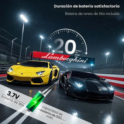 Vista 3 de Lamborghini - Coche de control remoto con licencia para niños, negro mate