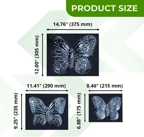 Vista 3 de 3 moldes de piedra de mariposa para escalonar, pavimento de bricolaje - Fundición Pathmaker Garden Pathmate Pavement Prefabricado Hormigón Moldes