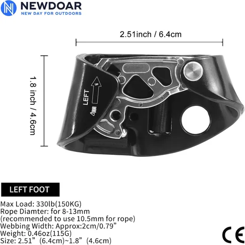 Vista 2 de NewDoar - Bloqueador de pie elevado para escalada en roca y montañismo, dispositivo de escalada