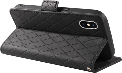Vista 2 de Compatible con Redmi A1 4G, compatible con Redmi A1 4G de piel sintética, ranura para tarjetas, cierre magnético, soporte abatible, funda protectora
