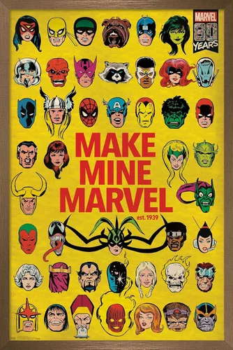 Vista 12 de Trends International Marvel Comics - Póster de 80 aniversario de Marvel - Póster de pared grupal, 22.375 x 34 pulgadas, versión sin marco
