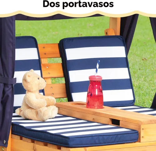 Vista 7 de KidKraft al aire última intervensión doble chaise lounge, talla única