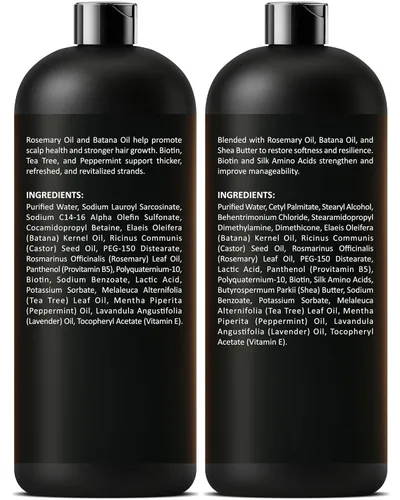 Vista 7 de INFINA ESSENTIALS Champú y Acondicionador con Aceite de Romero 16 fl oz cada uno con Aceite de Batana Fórmula Sin Sulfatos, Hidratante