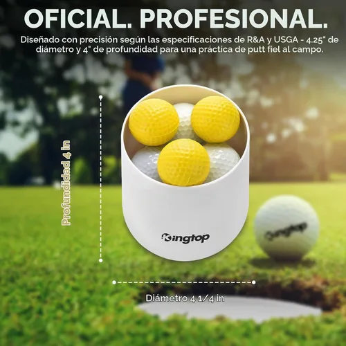 Vista 2 de KINGTOP - Copa de hoyo de golf – Cumple con las regulaciones PGA/USGA, accesorios de golf para práctica de putting green en el patio trasero Taza