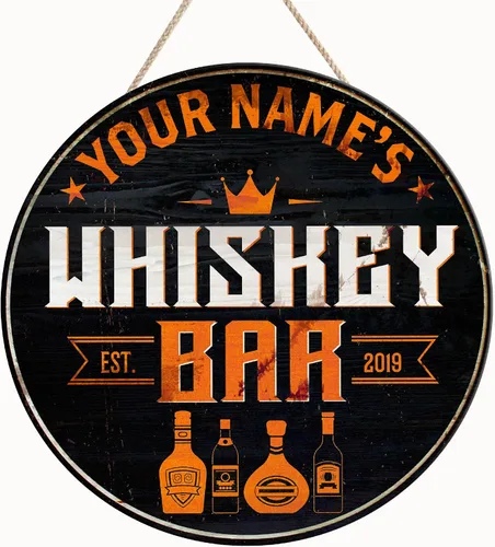 Vista 15 de Artsy Woodsy Placa de madera personalizada para bar pub (no tallada) Accesorios de decoración de pared y puerta, letrero rústico de bar, letrero