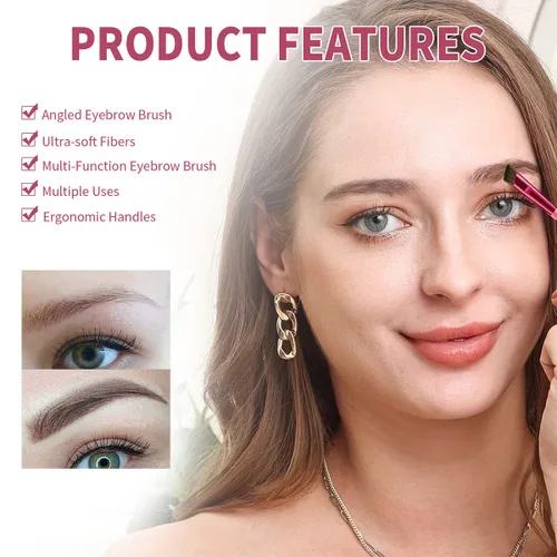 Vista 3 de Cepillo de sello de cejas 4D, cepillo de trazo de cabello de cejas, cepillo de cejas 4D, cepillo de cejas ultrafino, cepillo de cejas realista