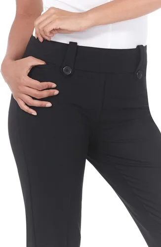 Vista 4 de Rekucci - Pantalón de vestir ligeramente acampanados, elásticos y de efecto adelgazante para mujer, Straight, 2