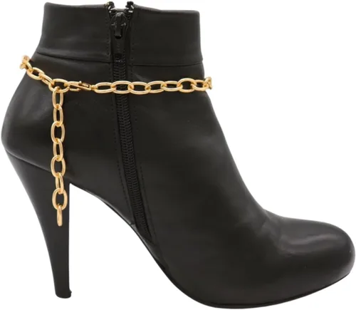 Vista 3 de TrendyFashionJewelry TFJ - Pulsera de metal para mujer, estilo occidental, con diseño sexy, cadena de bota, cuentas de bola