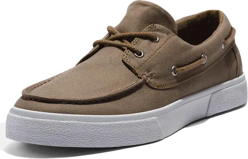 Vista 8 de Timberland Zapato náutico Union Wharf 2.0 Ek+ de 2 ojales para hombre Lienzo Blanco