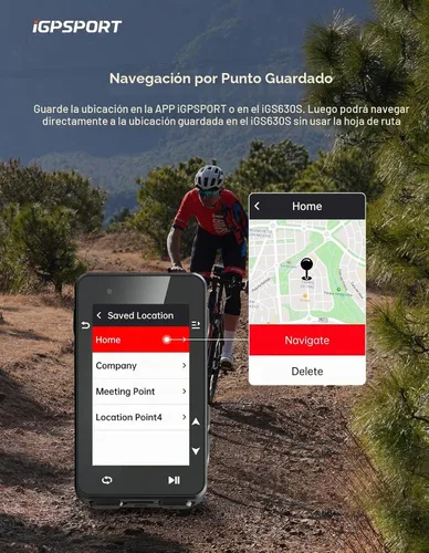 Vista 3 de iGPSPORT iGS630S GPS Bike Computer, 2.8 '' Smart Wireless Map Navigation Climb Plan Ciclismo GPS Unit, 45H Duración de la batería