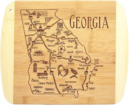 Vista 30 de Totally Bamboo A Slice of Life Alabama State Tabla de servir y cortar, 11 x 8.75 pulgadas