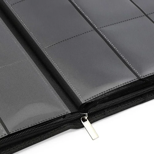 Vista 8 de Bright Creations Carpeta de tarjetas de piel sintética – Carpeta de tarjetas de intercambio de 360 grados con carga lateral – Almacenamiento