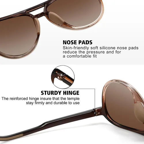 Vista 6 de STORYCOAST Gafas de sol polarizadas de aviador para hombres y mujeres, clásicos, retro, aviadores, deportes, conducción, correr, gafas de sol