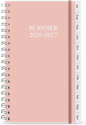 Vista 17 de Agenda/calendario de bolsillo 2024, organizador semanal y mensual A6 + diario p/realizar seguimiento de objetivos, fácil organización de tu vida Azul