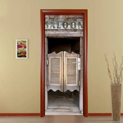 Vista 68 de Adhesivos 3D para puerta, murales para despegar y pegar, puerta de madera, papel tapiz autoadhesivo, extraíble, PVC, impermeable, póster para Puerta