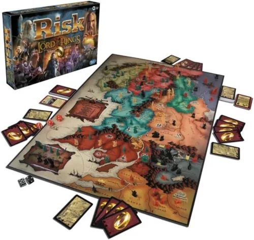 Vista 3 de Hasbro Gaming Risk: The Lord of the Rings Trilogy Edition - Juegos de mesa familiares de estrategia, de 10 años en adelante, para 2-4 jugadores