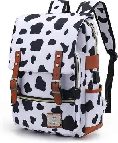 Vista 6 de YGR - Mochila con estampado floral para laptop para mujeres, hembras, escuela, viaje, negocios, deportes al aire libre, oficina, trabajo