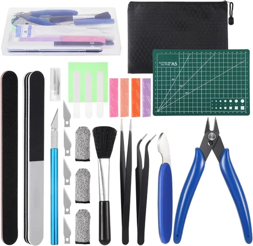 Vista 7 de Fippy 11 piezas Kit de herramientas para modelos, kit de herramientas Gundam, kit de herramientas de construcción para pasatiempos para armado