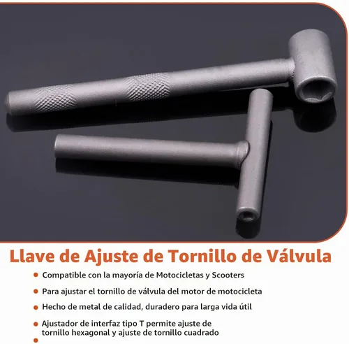 Vista 3 de Tanstic Juego de 4 piezas de herramienta de ajuste de válvula, herramienta de válvula para motocicleta y scooter, llave de reparación de tornillo