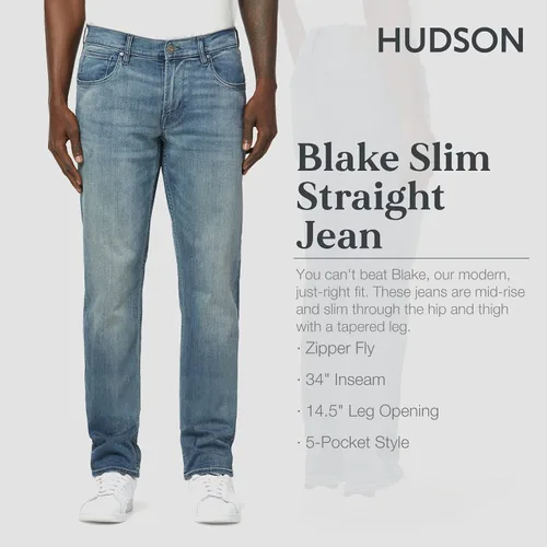 Vista 2 de HUDSON Mens Blake Slim Straight Jean Rp