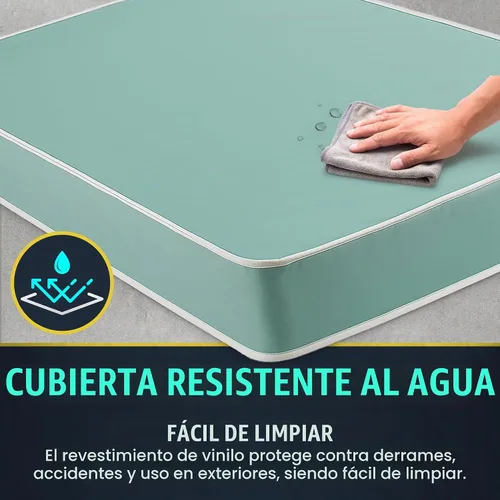 Vista 3 de Colchón de espuma con funda de vinilo resistente al agua (COT33, 6 pulgadas)