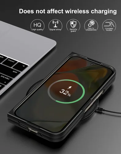 Vista 6 de Foluu Funda para Google Pixel 9 Pro Fold, con Protector de Pantalla Frontal Integrado, Cuero PU + Carcasa Rígida de PC Ultra Delgada Duradera Funda
