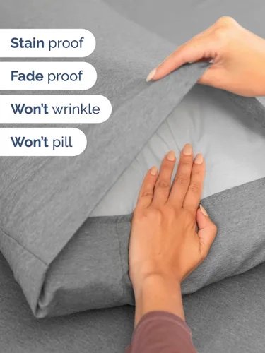 Vista 287 de Extra Deep Twin XL Sheet Set - 3 Piece College Dorm Room - White 01-Blanco