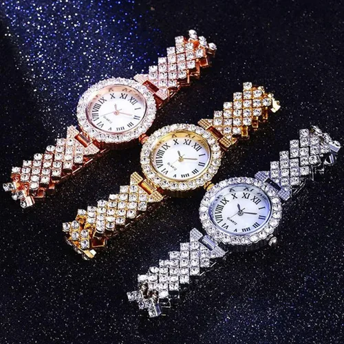 Vista 7 de Women Diamond Watchs Luxury Fashion Ladies Bangle Bracelet Set Wrist Watch Female Dress Watch