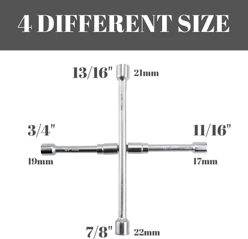 Vista 3 de Cartman - Llave universal plegable de tubo de 36 cm, de hierro, de 4 vías Compact foldable design for easy storage, sturdy steel build to remove