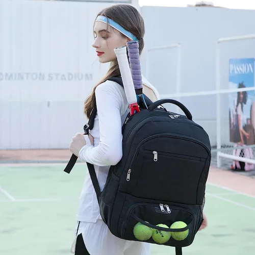 Vista 7 de ACESAK Mochila de Tenis Bolsa de Tenis para Mujeres Hombres - Bolsa de Tenis Capacidad para 2 Raquetas, Bádminton Squash, Paletas Pelotas Pickleball