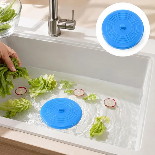 Vista 3 de Tapón de baño grande de 6 pulgadas para desagüe de silicona