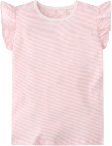 Vista 4 de ALI SEA Camisetas de verano para niñas, de algodón, manga corta, cuello redondo, 3 paquetes, 2-7 años