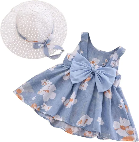 Vista 23 de Vestido tutú de verano para niñas pequeñas, sin espalda, vestido de princesa para fiesta de cumpleaños, vestido de verano con lazo floral